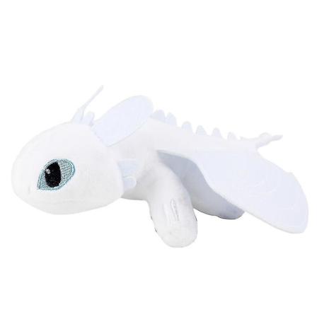 Tannløs Dragon utstoppet lekegave A white