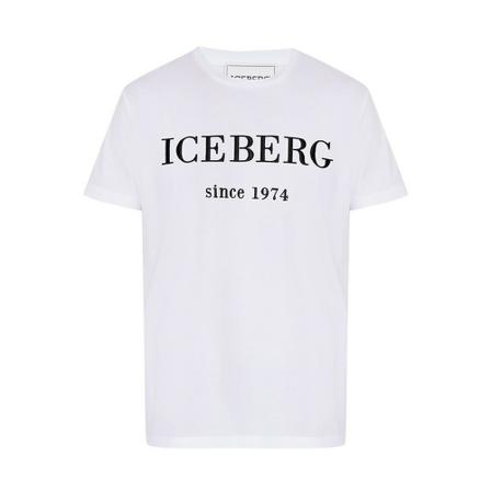 Iceberg T-shirt with logo Hvid, Herre T-shirts