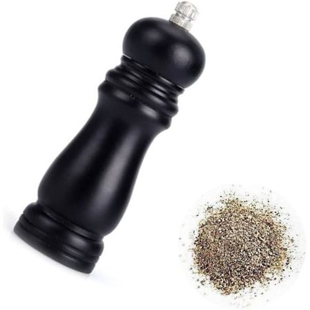 PCS (Svart)Pepperkvern, Manuell Pepperkvern, Pepperkvern i Tre, Pepper- og Saltkvern, Pepperkvern i Massivt Tre, Pepperkvern i Tre, Justerbar 