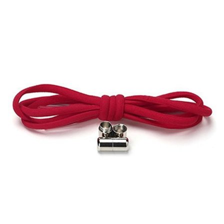 Elastiska Sneakers skosnören Metal Lock Lazy Laces for Kids and Ad Red