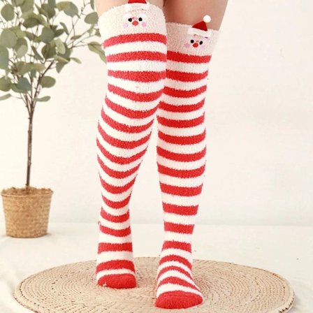 Coral Fleece Sock Modellering Knästrumpor STIL 5 STIL 5 Stil 5