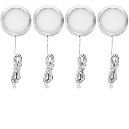 4 stk. Genopladelige LED-Skabslys Under Skab Belysning Vægskab Skab Garderobe Køkken Indgangsgang Gang Bad Hvidt Lys