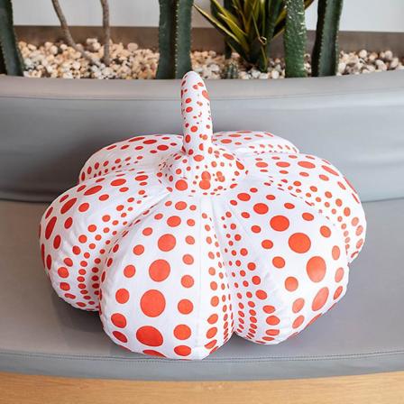 Japan Design Wave Point Dot Pumpkin Toy Halloween Pumpkin Skast Kudde Dekor Docka Baby Barn Leksaker Hem Soffa Dekor Kudde white about 50cm