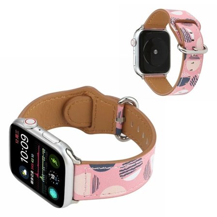 Apple Watch Series 6 / 5 44mm mönster äkta läder klockarmband - Cute mönster