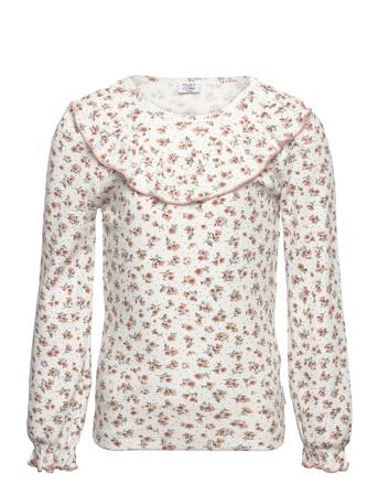 Abeloni - T-Shirt T-shirts Long-sleeved T-shirts Hvit Hust & Claire*Betinget Tilbud
