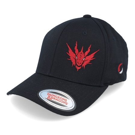 Dungeons & Dragons - Noir flexfit Casquette - Dragon Side Black Flexfit @ Hatstore