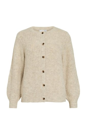 Vila Vilampe O-Neck L/S Knit Cardigan-Noos - Cream - L