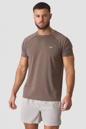 ICANIWILL - Workout Melange T-shirt Men Warm Grey Melange - Herre - ICIW