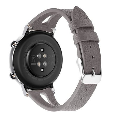 20mm Universal enkelt klockarmband i äkta läder - Grå