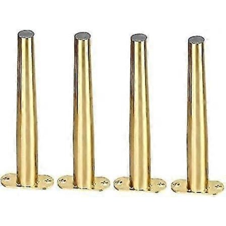 Møbelben i Rustfrit Stål - Udskiftning af Korte Metal Sofa Ben, Flush Bordben til DIY Kaffebord - Guld (25cm/9.8in)