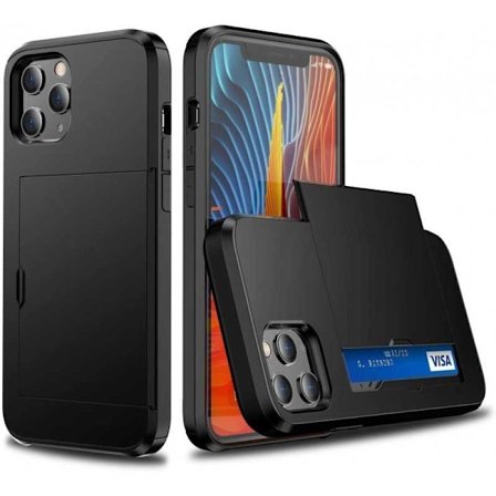 iPhone 13 Pro Stöttåligt Skal med Kortfack