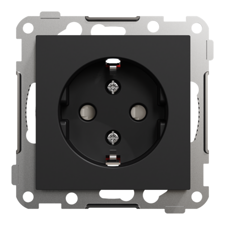 ELKO Enkel stikkontakt RS16 sort