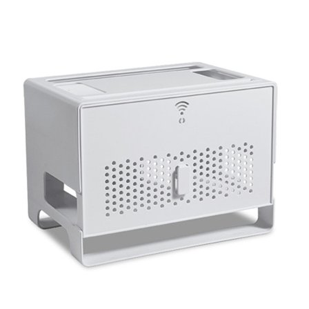 Støvtæt Wifi Router Opbevaringsboks Dobbeltlags hulstikdåse Wire Organizer Box