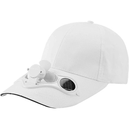 Hvit caps med vifte, solcelle vifte caps, sommer vifte caps, baseballcaps, golfcaps, solcelle vifte caps for menn og kvinner
