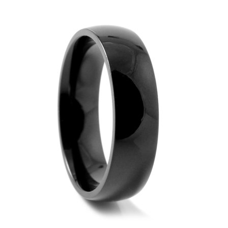 Klassischer schwarzer Titanring für Männer - Titanringe