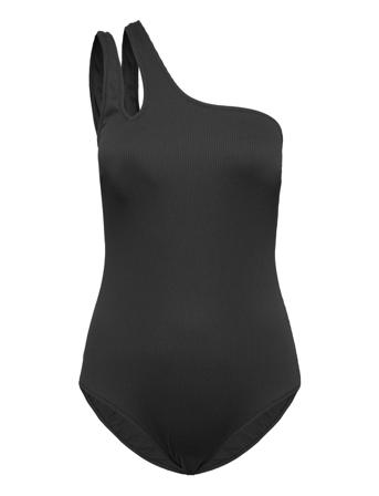 Paola Rib Os Swimsuit Black Just Female