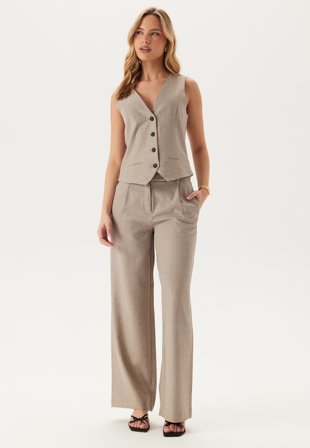 ONLY Onllinda Hw Str Mel Pants Tlr Fungi Detail:Melange Klær