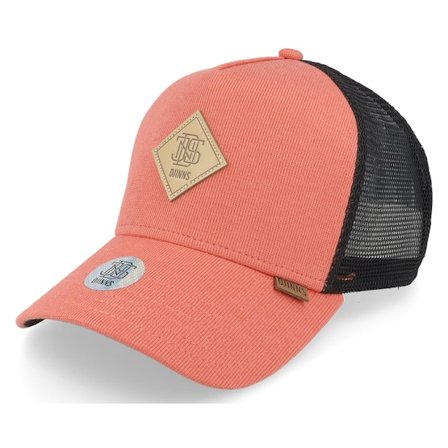 Djinns - Rose trucker Casquette - Hft Cap Cotton Knit Light Red Trucker @ Hatstore