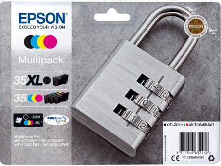 Epson 35XL Multipack - 4-pack - XL - svart, gul, cyan, magenta - original - blekkpatron