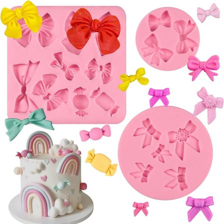 3 Stk Sløjfe Fondant Forme Polymer Ler Forme Silikone