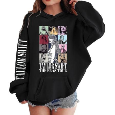 Luvtröjer til piger 1989 Casual Taylor-trøje Børn Drenge Swifts Pullover Koncertdragt med hætte til 4-14 år 01 sort 6 til 7 år