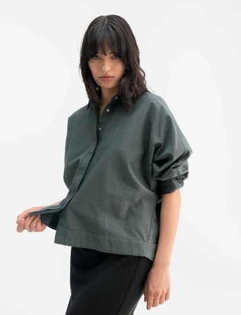 Ahlvar Gallery Gigi Oxford Shirt - Khaki green - XL