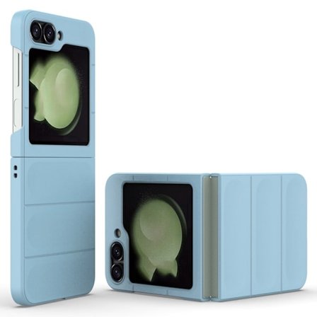 Mjukt greppformat Samsung Galaxy Z Flip6 skal - Baby Blå