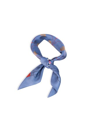 Hést Eliza Silk Scarf Large Dame - Nightshadow Blue - Size: 90 x 90 cm