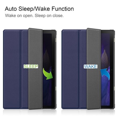 Tri-fold skyddande fodral för Samsung tab A8 2022sm X205 X207 (blå)