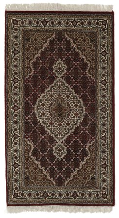 Tabriz Royal Matta Orientalisk Svart/Brun (Ull, Indien)