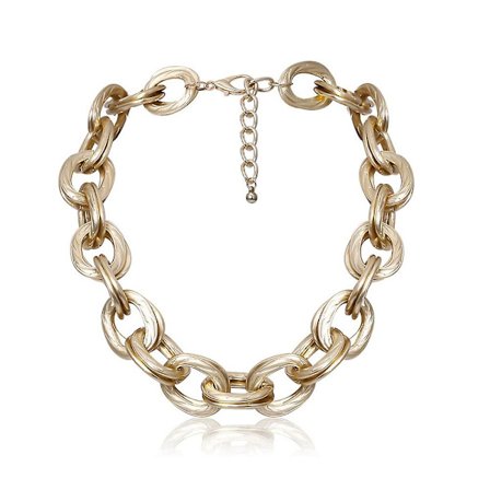 Dominerande chunky halsband, herr- och dammode dubbla lager chunky kedja choker