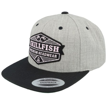 Skillfish - Grijs snapback Cap - Blackberry Logo Heather Grey/Black Snapback @ Hatstore