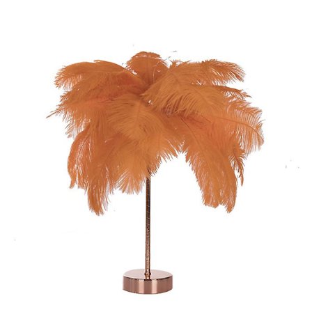 Fjäderbordslampa, fjäder LED-nattlampa med fjärrkontroll för sovrum bröllop