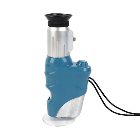 Handhållet mikroskop för barn med LED-ljus, vetenskapliga experimentleksaker