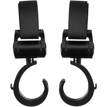 (2-pack) Vagnkrok, Yuccer 2 st Vagnhängare Väska Krok för Yoyo Vagn Universal Vagnklämma Tillbehör