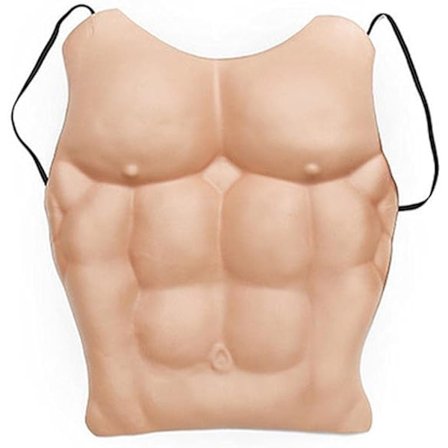 En falsk muskelskum mannlig bryst rekvisitt Halloween rollespill