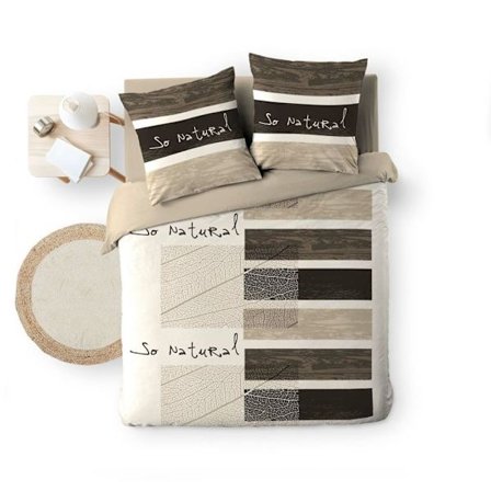 Dynebetræk - INDBYGGET BLØDHED - Så naturlig - 100% bomuld - TAUPE/ANTHRACIT