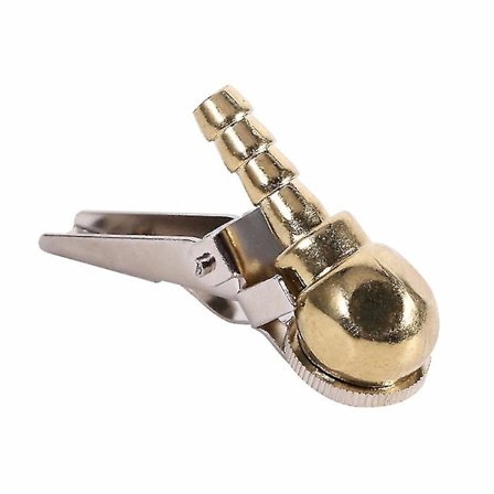 Dæktrykspumpe Værdi, Slange Barb Clip-on Bold Fod Luft Chuck Dæk/dæk Trykmåler Tilbehør Værktøj 1stk guld