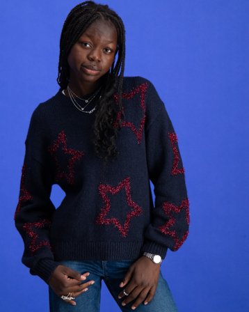 Tommy Hilfiger STAR SWEATER Blå Trøjer Pige - Kids Brand Store