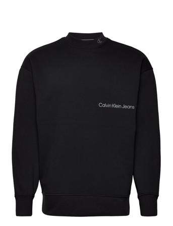 Off Placed Institutional Cn Sweat-shirt Tröja Svart Calvin Klein Jeans