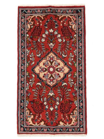 Käsinsolmittu Persialainen Lillian Matot 68X127 Tummanpunainen/Musta