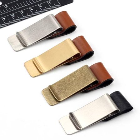 4 st Vintage Pen Loop Clip Rostfritt Stål Pen Loop Hållare PU Läder Pen Clip Pen Sleeve för Anteckningsböcker