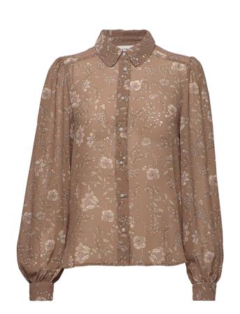 Recycled Polyester Shirt Brown Rosemunde