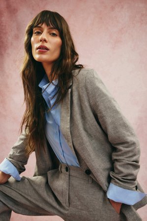 Kappahl | Marynarka z mieszanki lnu Brązowy S | Brązowy