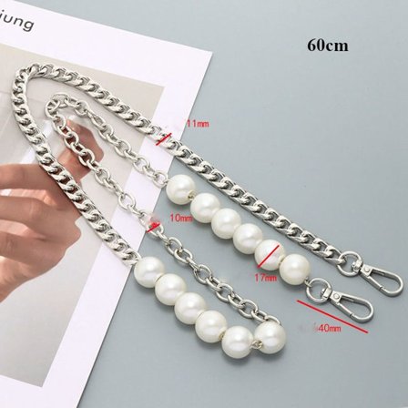 Metall Kedjerem Väskor Handväska Handtag SILVER 60CM