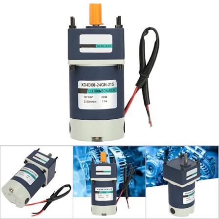 24V 60W Suuriv nt inen s dett v nopeus Metallivaihteinen pysyv n magneetin DC-vaihdemoottori (25, 85RPM)
