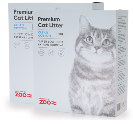 Selected by ZOO - Kattesand Clean Cotton 10L x 2 - Katt - Kattesand & kattestrø - Klumpdannende kattesand - ZOO.no