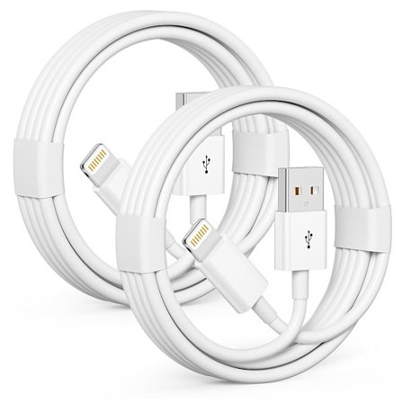 2025 Seneste Model Bil Carplay Kabel, 2 Pak USB A til Lightning Kabel 3FT, [Apple MFi Certificeret] Hurtig Opladerledning til iPhone 14/13/12