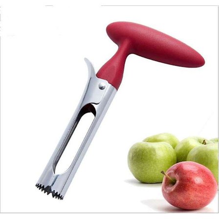 Enkel Craft Premium Rostfritt Stål Äppelurtagare För Att Ta Bort Porer Och Gropar, Skarp Tandad Kärnborttagare För Äpplen Och Päron (röd)
