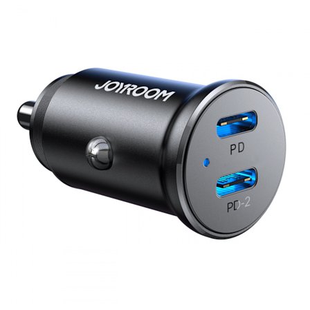 Joyroom Mini Dual Port Billader USB-C PD 30W Sort